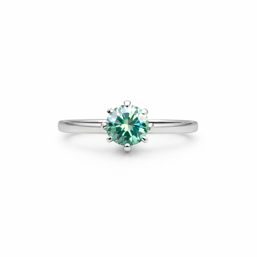 10 Ct Alexandrite Moissanite Diamond Ring 36